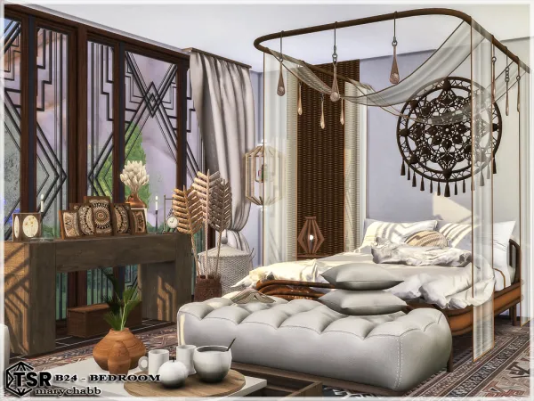 Mix B24 Bedroom by marychabb - The Sims 4 Custom Content