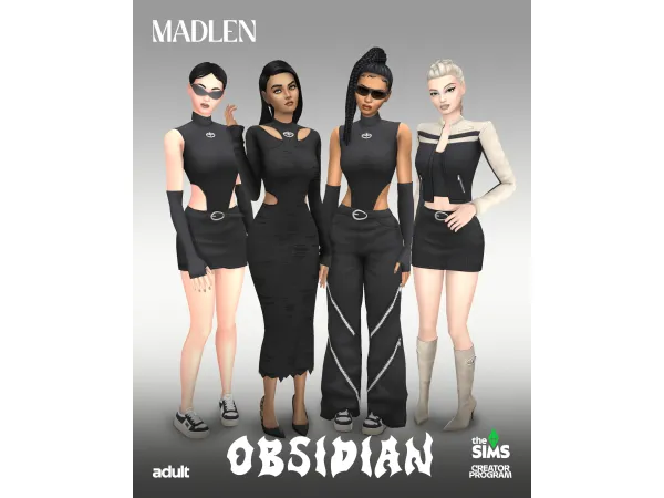 Maxis Match Obsidian by madlen - The Sims 4 Custom Content