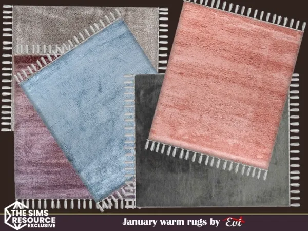 Mix January warm rugs by evi - The Sims 4 Custom Content