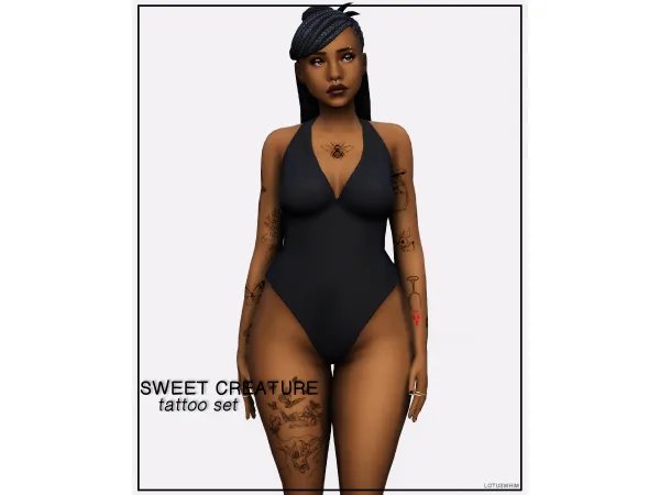 Mix Sweet Creature Tattoo Set - The Sims 4 Custom Content