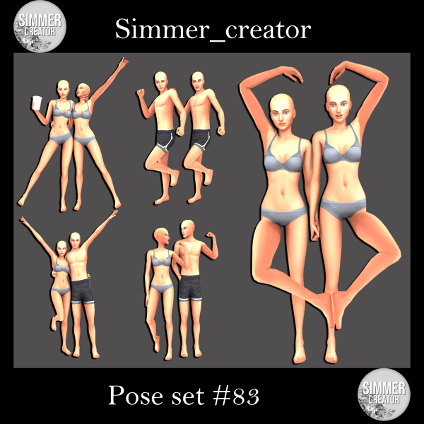 Mix Pose set 83 by simmer_creator - The Sims 4 Custom Content