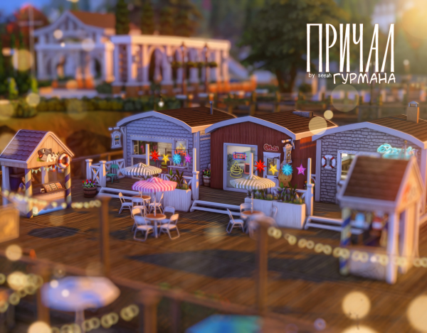 Maxis Match THE GOURMET PIER by simsfinds - The Sims 4 Custom Content