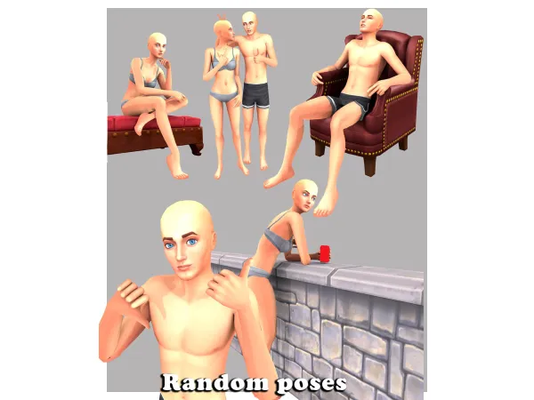 Mix Random poses 1 by Meow_creator - The Sims 4 Custom Content