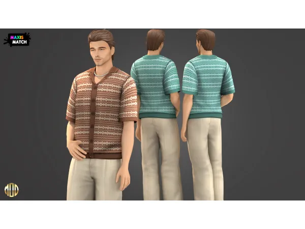 Maxis Match NICK SET SHIRT by Modco Studios - The Sims 4 Custom Content