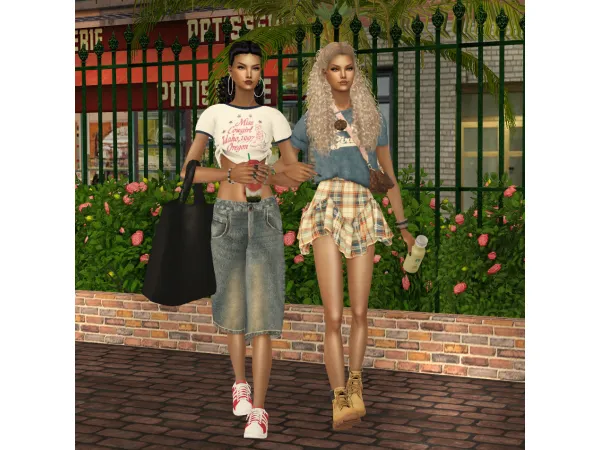 Klira TopLongShorts MiniSkirt - The Sims 2 Custom Content