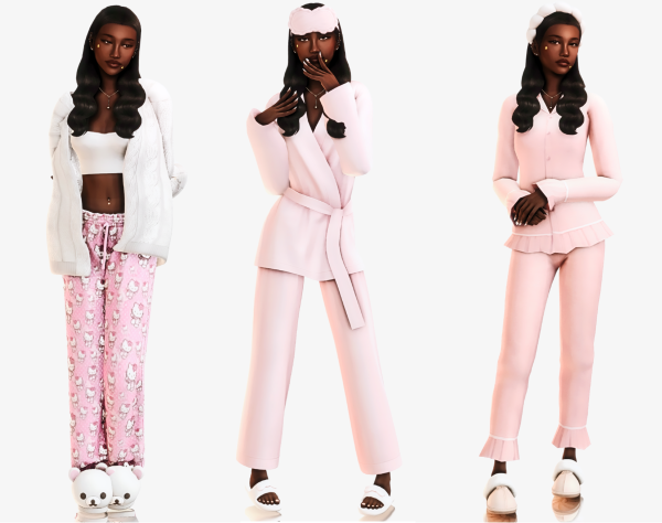 Maxis Match GALENTINES DAY SLEEPOVER LOOKBOOK by simsfinds - The Sims 4 Custom Content