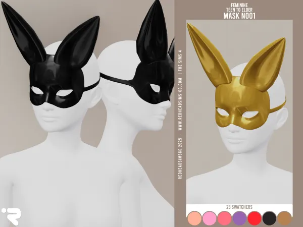 Alpha MASK N001 by redheadsims - The Sims 4 Custom Content