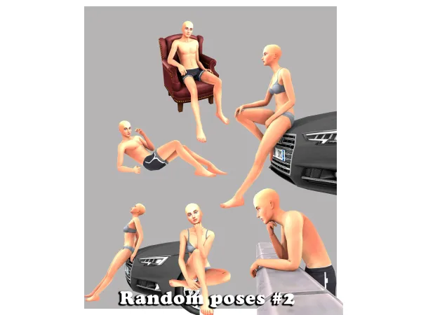 Mix Random poses 2 by Meow_creator - The Sims 4 Custom Content