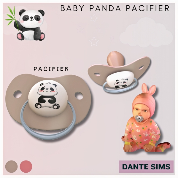 Alpha Baby Panda pacifier CAS by dantesims - The Sims 4 Custom Content