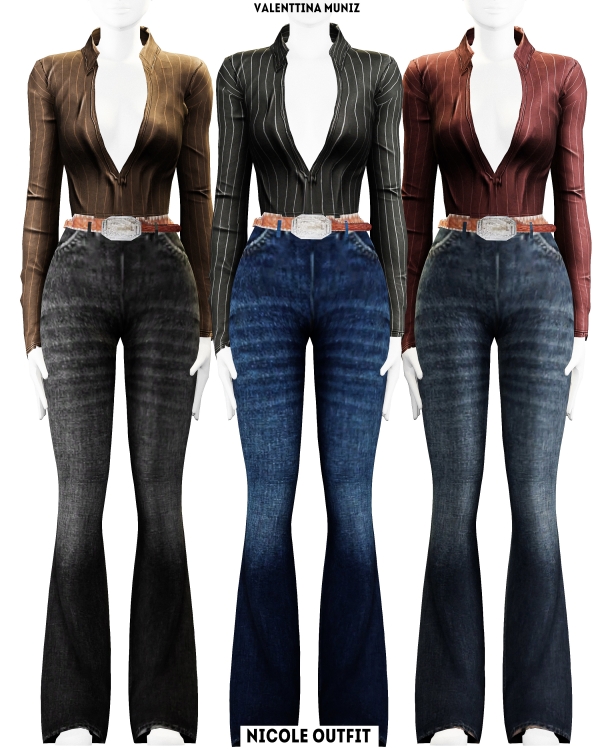 Alpha Nicole Jeans Public by valentinamuniz - The Sims 4 Custom Content