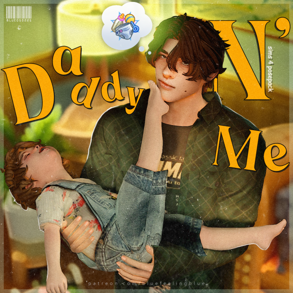 Mix Daddy N' Me posepack by simsfinds - The Sims 4 Custom Content