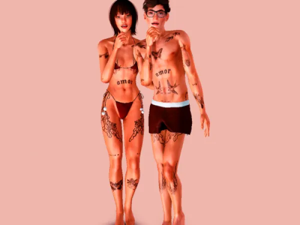 His and Her Tattoos by geminipixels - The Sims 3 Custom Content