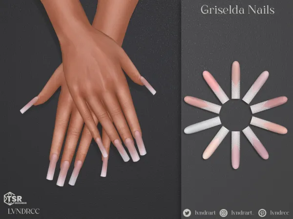 Mix Griselda Nails by lvndrcc - The Sims 4 Custom Content
