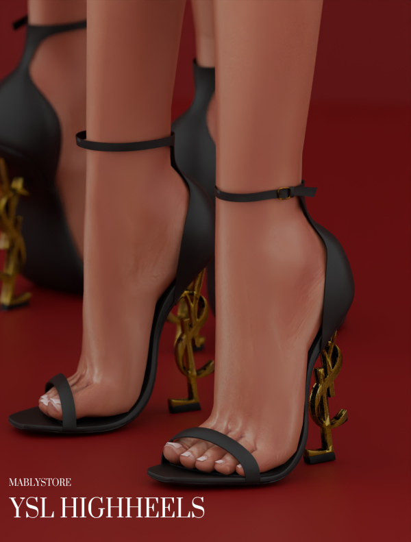 Alpha YSL HIGHHEELS by simsfinds - The Sims 4 Custom Content