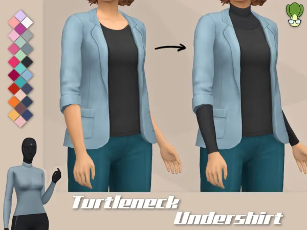 Maxis Match Turtleneck Undershirt Accessories by kapakijo - The Sims 4 Custom Content