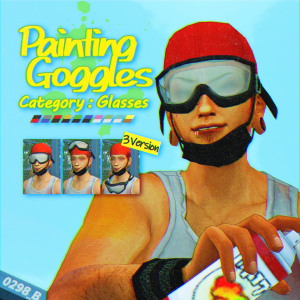Maxis Match Painting Goggles by simsfinds - The Sims 4 Custom Content