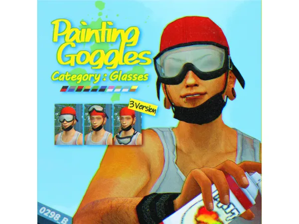 Maxis Match Painting Goggles by 0298butcher - The Sims 4 Custom Content