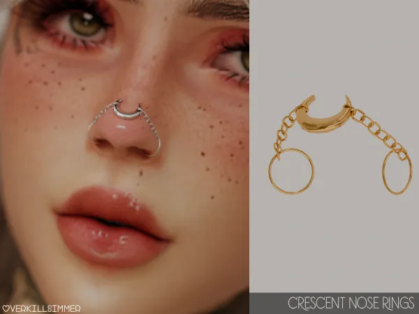 Alpha Crescent nose rings - The Sims 4 Custom Content