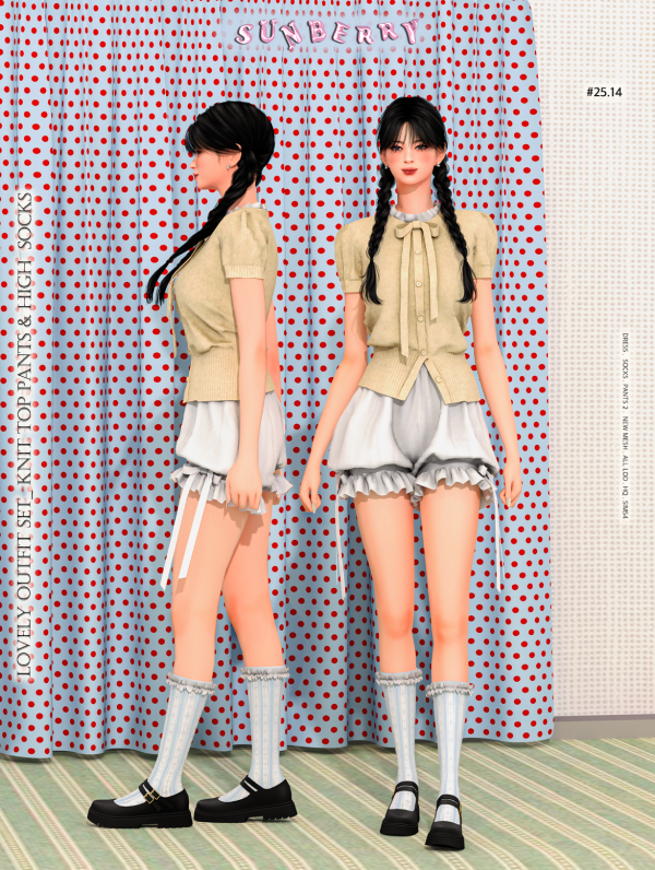 Alpha [SUNBERRY] 2514 Lovely Outfit by simsfinds - The Sims 4 Custom Content