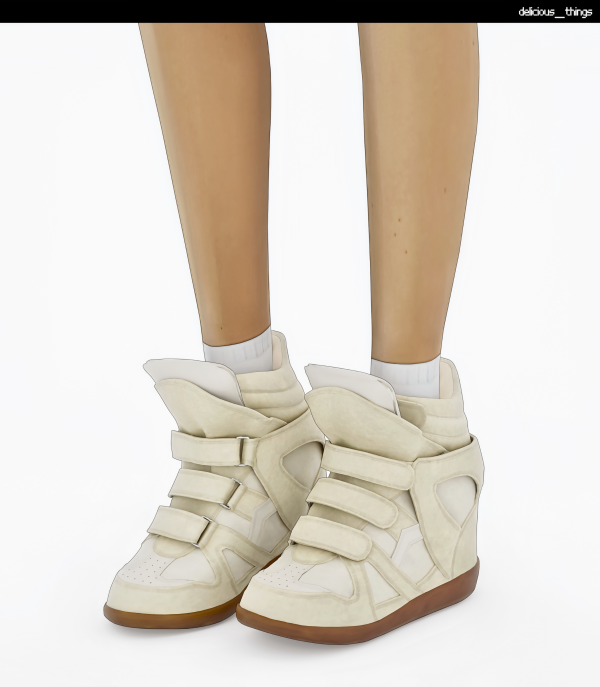 Maxis Match isabel marant bekett wedge sneakers by simsfinds - The Sims 4 Custom Content