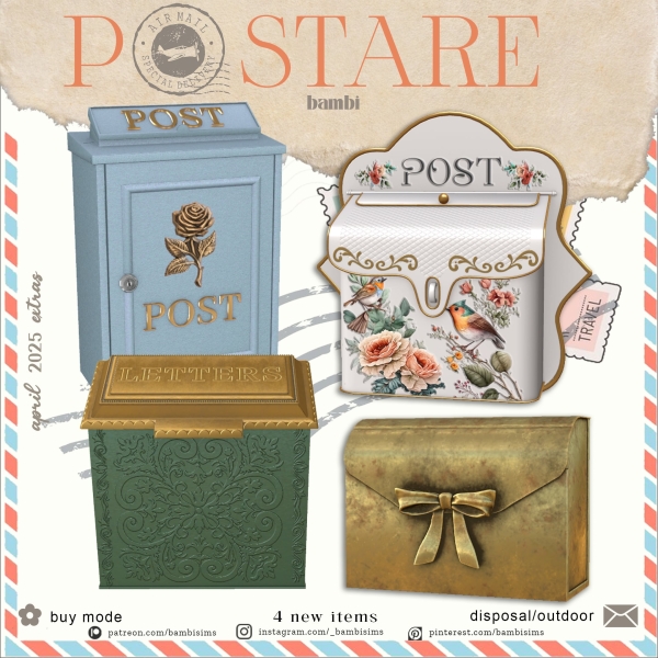 Alpha postare by bambisims - The Sims 4 Custom Content