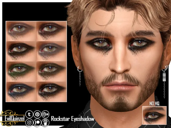 Mix Rockstar Eyeshadow by thesimsresource - The Sims 4 Custom Content