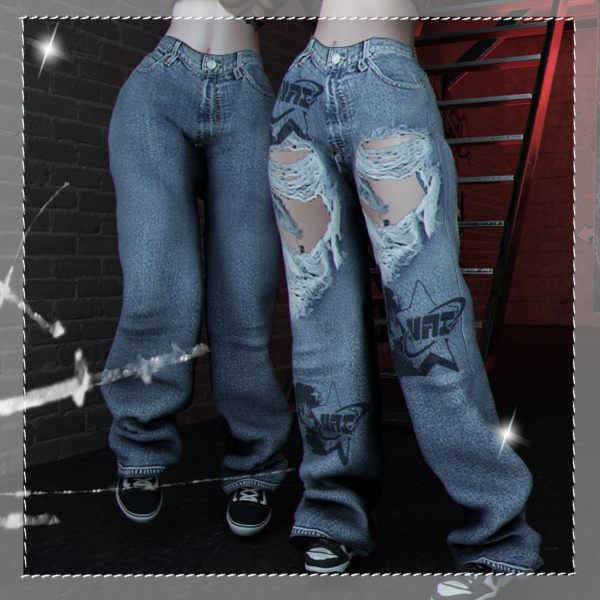 Alpha mom jeans babyetears by babyetears - The Sims 4 Custom Content