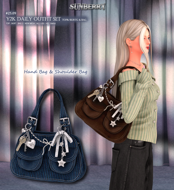 Alpha [SUNBERRY] 2509 Keyring Bag by simsfinds - The Sims 4 Custom Content