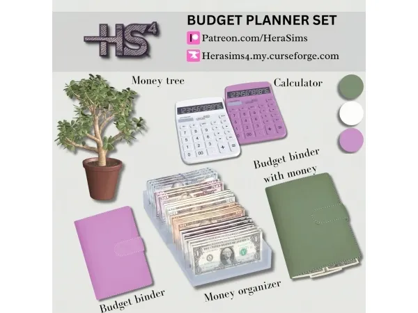Alpha Budget planner set - The Sims 4 Custom Content