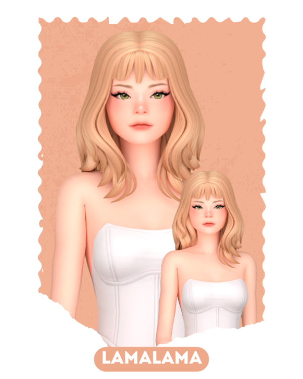 Maxis Match LamaLama_Hair Alexa by simsfinds - The Sims 4 Custom Content