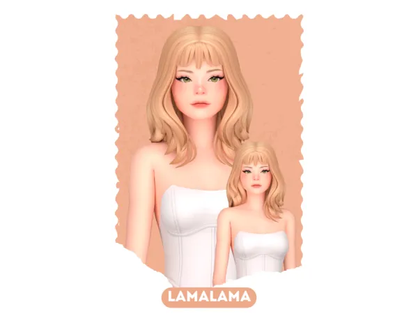 Maxis Match LamaLama_Hair Alexa - The Sims 4 Custom Content