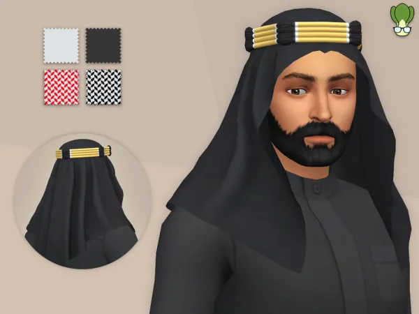 Maxis Match Keffiyeh Shemagh Ghutra 2 by kapakijo - The Sims 4 Custom Content