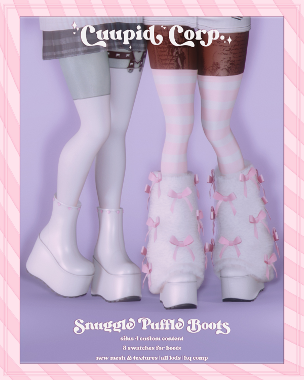 Alpha Snuggle Puffle Boots by simsfinds - The Sims 4 Custom Content