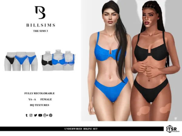 Underwired Bikini Set by simsfinds - The Sims 3 Custom Content