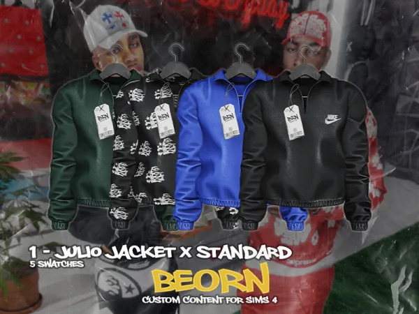 Alpha BEORN Julio Jacket (Standard Version) - The Sims 4 Custom Content