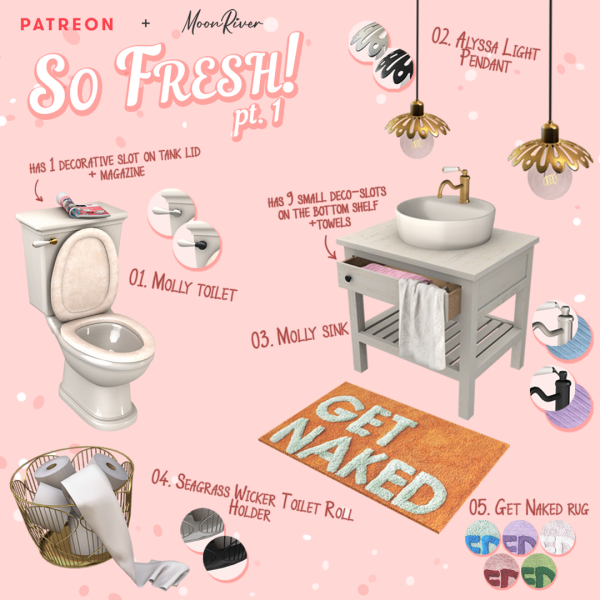 Mix So Fresh set part1 by simsfinds - The Sims 4 Custom Content