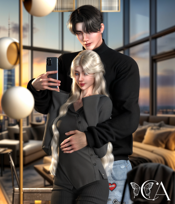 Mix Love Selfie Posepack by chicaura - The Sims 4 Custom Content