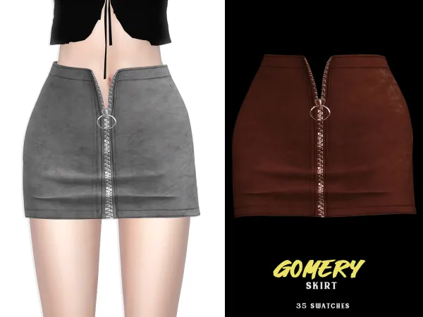Alpha Gomery Skirt by grafity-cc - The Sims 4 Custom Content