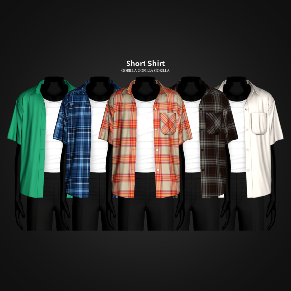 Alpha Short Shirt by simsfinds - The Sims 4 Custom Content