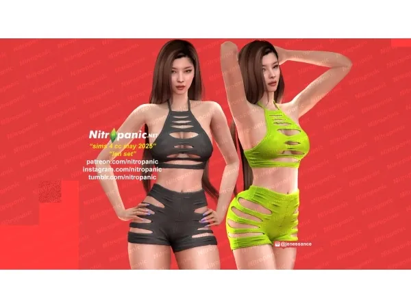 Alpha Nitropanic_Len Set - The Sims 4 Custom Content