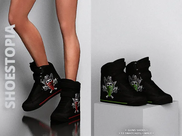 Alpha Guns Sneakers by shoestopia - The Sims 4 Custom Content