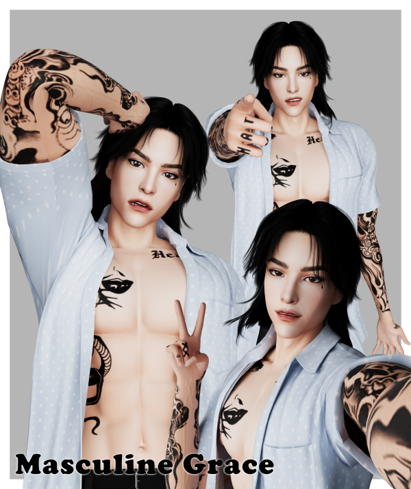 Maxis Match Masculine Grace by simmer_creator - The Sims 4 Custom Content