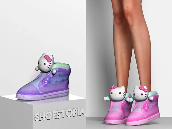 Alpha Hello Kitty Sneakers by shoestopia - The Sims 4 Custom Content