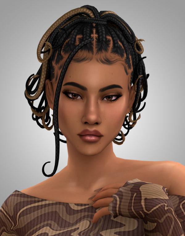 Maxis Match Dolly Hair by simsfinds - The Sims 4 Custom Content