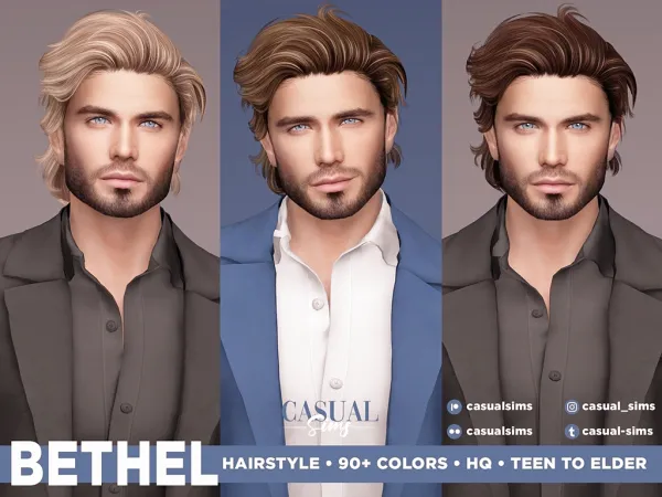 Alpha Bethel Hairstyle [SIMSFINDS] by casualsims - The Sims 4 Custom Content