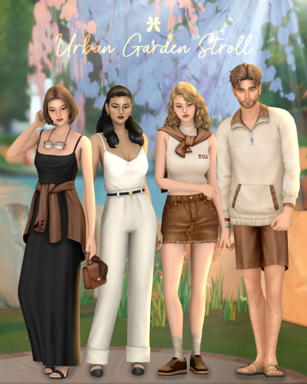 Maxis Match Urban Garden Stroll by simsfinds - The Sims 4 Custom Content