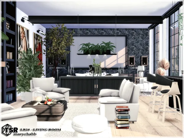 Alpha LR26 Living Room by marychabb - The Sims 4 Custom Content