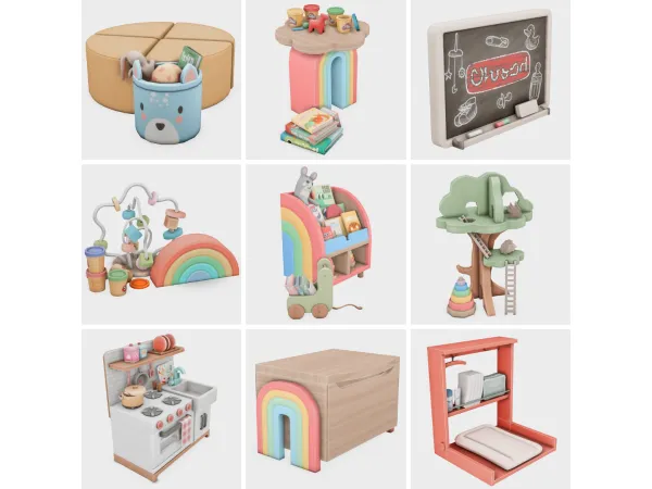 Maxis Match daycare must haves sims 4 finds by boujeesimss - The Sims 4 Custom Content