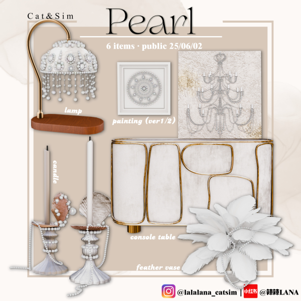Alpha [LANA] Pearl Set by simsfinds - The Sims 4 Custom Content