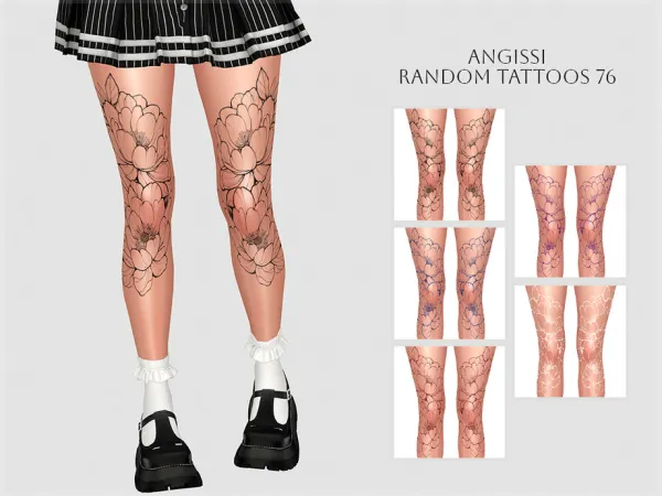 Mix Random tattoos 76 by thesimsresource - The Sims 4 Custom Content